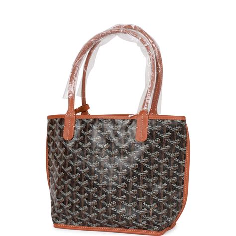 goyard anjou mini brown|authentic goyard anjou mini black.